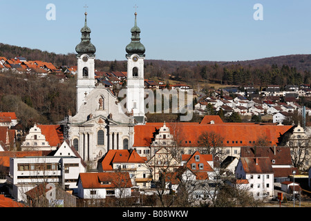 Cattedrale barocca in Zwiefalten, Svevo, Baden-Wuerttemberg, Germania, Europa Foto Stock