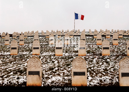 Lapidi arabo a un soldato' cimitero, Sigolsheim, Alsazia, Francia Foto Stock