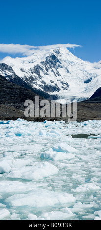 Panoramica di un ghiacciaio in ritirata vicino Ghiacciaio Upsala, Lago Argentina (Lago Argentina), il Parque Nacional Los Glaciares (Los Foto Stock