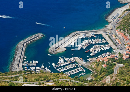 Vista oceano, marina vicino Martea, Basilicata, Italia Meridionale Foto Stock