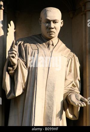 Martin Luther King statua, l'Abbazia di Westminster, Londra, Inghilterra Foto Stock