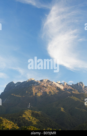 Mount Kinabalu all'alba, Kinabalu National Park, Sabah Malaysian Borneo Foto Stock