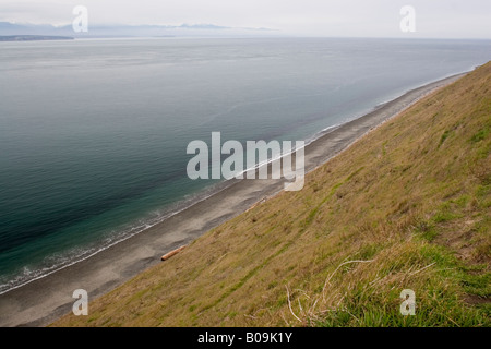 Vista di Admiralty Ingresso da Bluff, Ebey's Landing storico nazionale di riserva Foto Stock