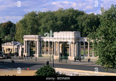 Hyde Park Il Grand ingresso, City of Westminster, Londra, Inghilterra, Regno Unito Foto Stock