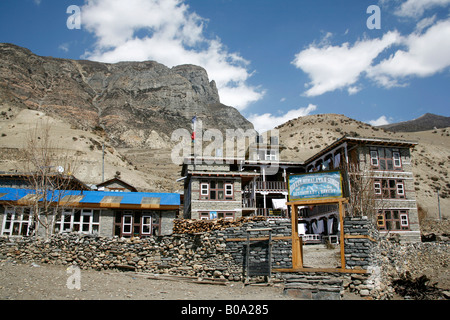 Hotel lodge in manang annapurna nepal Foto Stock