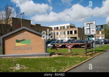 Il campus di Coleg Powys college di ulteriore istruzione Newtown Powys Wales UK Foto Stock