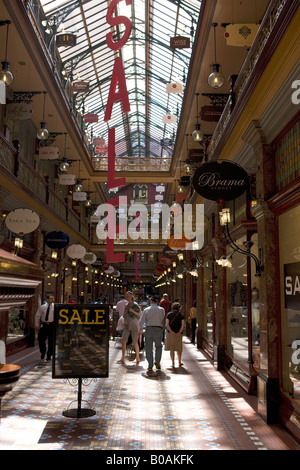 Il trefolo di Arcade Shopping Mall o centro Sydney New South Wales NSW Australia Foto Stock