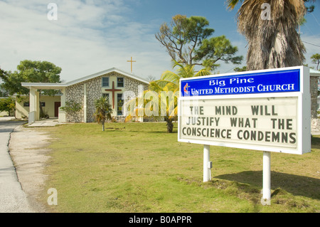 Big Pine Regno Chiesa Metodista Florida USA Foto Stock