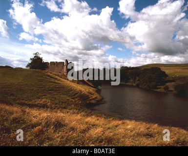 Rovine del Castello di Morton ,Dumfries e Galloway,Scozia,la Gran Bretagna. Foto Stock