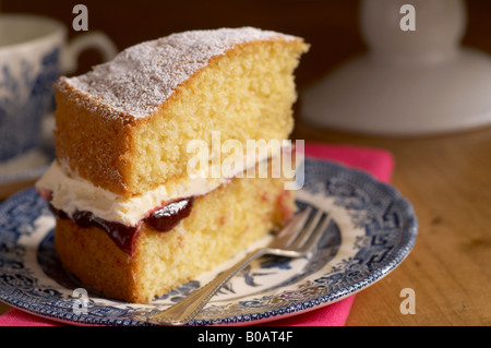 Fetta di Victoria Sponge Cake Foto Stock