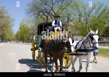 Xviii secolo il trasporto, Colonial Williamsburg Virginia Foto Stock