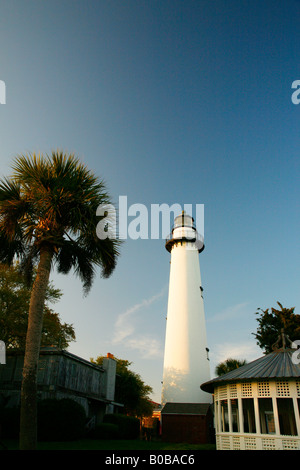 Saint Simon's Faro, San Simons Island, Georgia Foto Stock