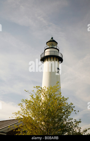 San Simons faro al tramonto, Saint Simons Island, Georgia Foto Stock