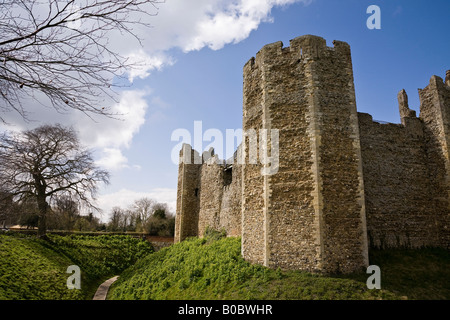 Il castello di Framlingham, Suffolk, Inghilterra, Regno Unito Foto Stock