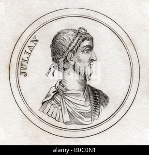 Giuliano l'Apotato, Flavio Claudius Julianus, A D 331 - 363. Imperatore romano Foto Stock