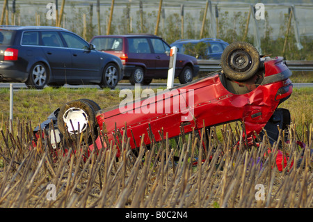 Naufragio dell'automobile Foto Stock