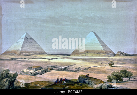 La Grande Piramide di Giza Foto Stock