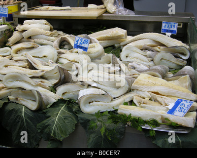 Il baccalà in un maket Fuorigrotta - Napoli Campania Italia - Europa Sud Italia Foto Stock