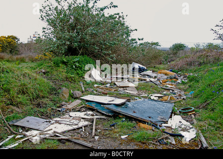 Volare il ribaltamento nella campagna vicino a Redruth in Cornovaglia,Inghilterra Foto Stock