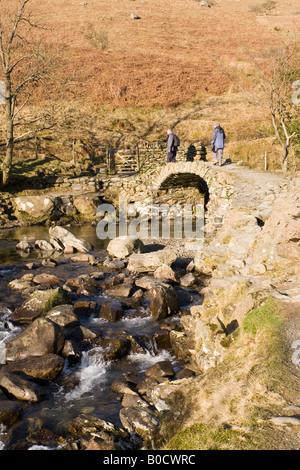 Alta Svezia ponte su Scandale Beck al di sopra di Ambleside, Lake District, England, Regno Unito Foto Stock