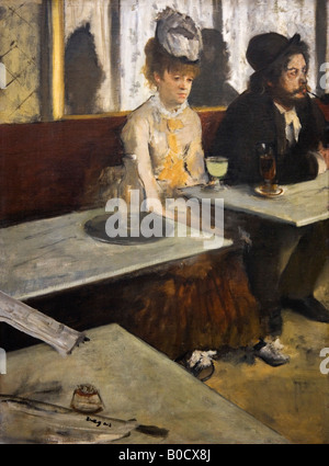 In una caffetteria o l'Assenzio 1875 o 1876 di Edgar Degas Musee D'Orsay D Orsay Museo e Galleria d'arte Parigi Francia Europa Foto Stock