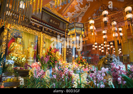 Il Monastero Po Lin, di Ngong Ping, Lantau, Hong Kong, Repubblica Popolare di Cina. Foto Stock