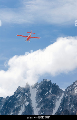 Piano Bush volando sopra la piccola Svizzera, Pika ghiacciaio, Alaska Foto Stock