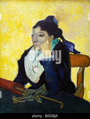 Madame Ginoux con guanti e ombrello di Vincent van Gogh dipinto 1888 Musee d Orsay D'Orsay Museum Galleria d'arte Parigi Francia Foto Stock