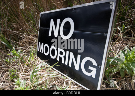 Nessun segno di ormeggio - Norfolk Broads Foto Stock