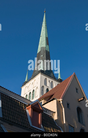 St Olafs Chiesa Old Town Tallinn Estonia Foto Stock