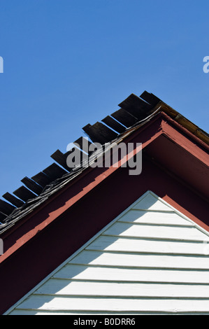 Frontone di Gregg Cable House in Cades Cove Great Smoky Mountains National Park Tennessee Foto Stock