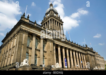 Leeds Town Hall, West Yorkshire Foto Stock