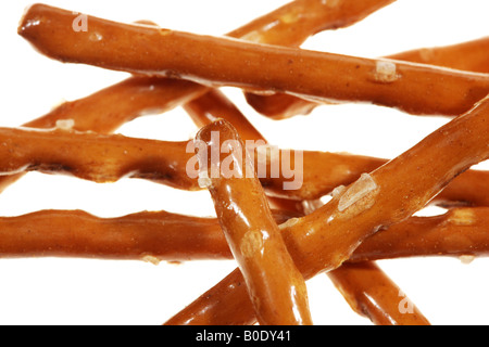 Snack salati Prerzel bastoni Foto Stock