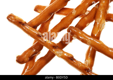 Snack salati Prerzel bastoni Foto Stock