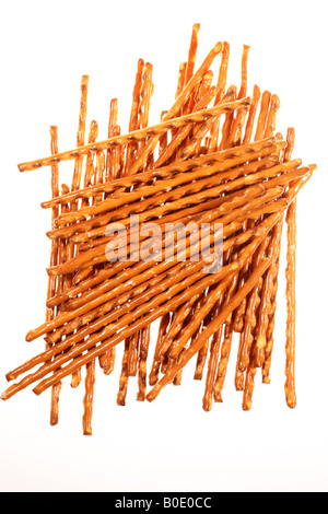 Snack salati Prerzel bastoni Foto Stock