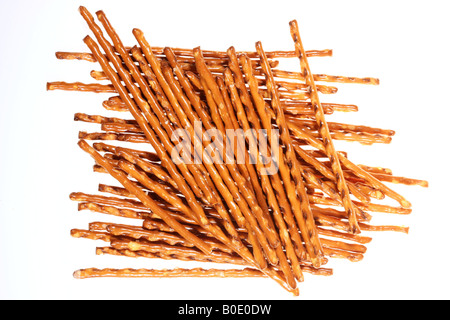 Snack salati Prerzel bastoni Foto Stock