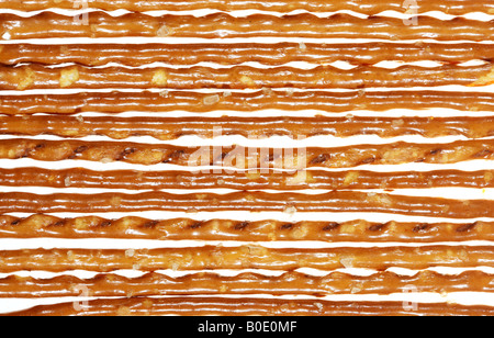 Snack salati Prerzel bastoni Foto Stock