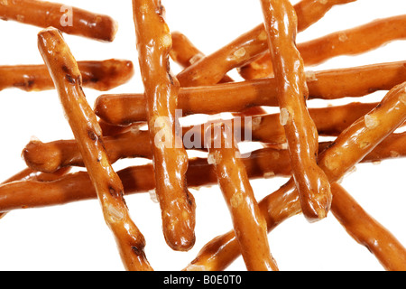 Snack salati Prerzel bastoni Foto Stock