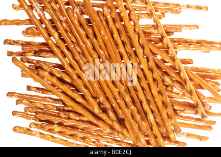 Snack salati Prerzel bastoni Foto Stock