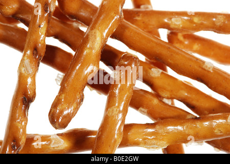 Snack salati Prerzel bastoni Foto Stock