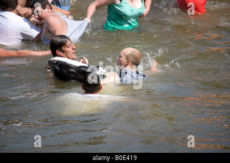 Horse annegamento Appleby Fair 2007 8 Foto Stock