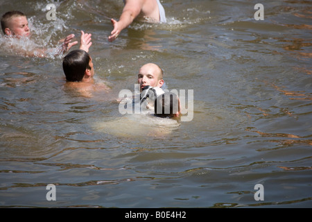 Horse annegamento Appleby Fair 2007 7 Foto Stock