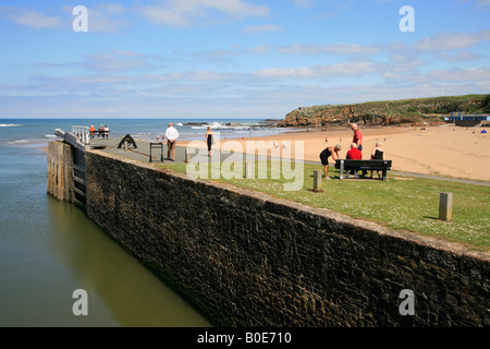 Summerleaze Beach Surf bude Atlantic Coast North Cornwall Inghilterra uk gb Foto Stock