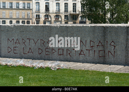 Mémorial des Martyrs de la Déportation sulla Ile de la Cite Parigi Francia Foto Stock