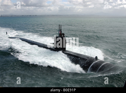 Il Los Angeles classe attacco rapido sommergibile USS Salt Lake City SSN 716 Foto Stock