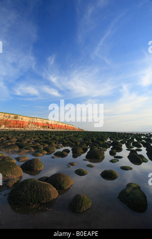 Marea a Hunstanton sulla costa di Norfolk. Foto Stock