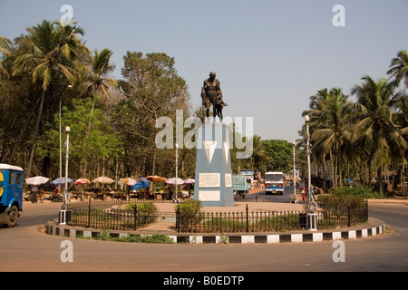 Una statua di Mohatma Gandhi in Old Goa, India. Foto Stock