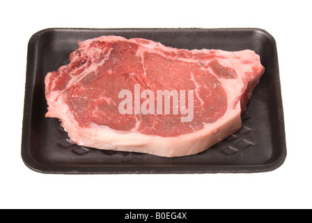 Un taglio fresco steak pronto per essere cucinato e consumato Foto Stock