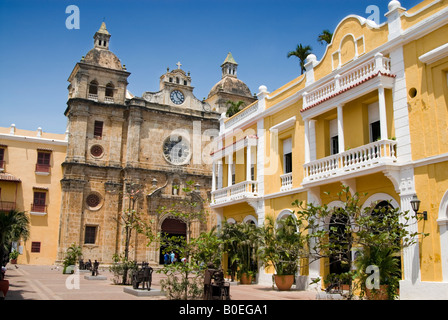 Chiesa di San Pedro Claver, Cartagena de Indias, Colombia Foto Stock