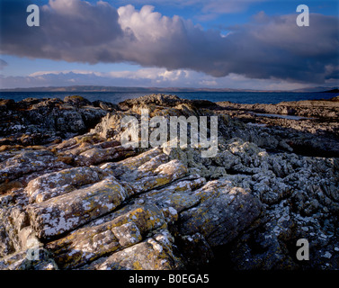 Cercando di Skye da Traigh, Arisaig, Mallaig, Scotland, Regno Unito